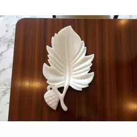 Bandeja de pétalos de mármol blanco Patta-e-Noor - 30 cm