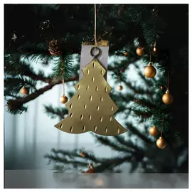 Julgransdekoration i mangoträ - Naturlig träfinish