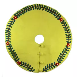 Shrngar Handicraft Christmas Skirt - 100% Wool Festive Decor