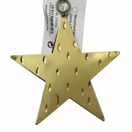Gyllene Nova hängande stjärna - Skimrande julgransprydnad