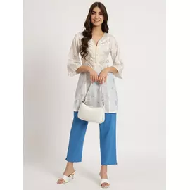 Tranquil Blue Organic Cotton Lounge Pants - Soft & Breathable