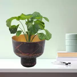 Copper Gold Iron Decorative Bowl - 33x33x40 cm Metal Centerpiece