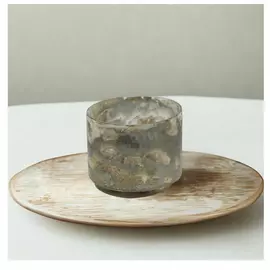 Dekorative Vase aus Quecksilberglas – Vintage-Stil im Used-Look in Silber und Gold