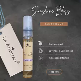 La Aromas Sunshine Bliss: lavendel & orange bilparfym för strålande körningar