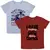 Cotton printed T shirts for boys(Pack of 2)