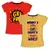 Cotton printed T shirts for girls (Pack of 2)