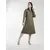 Poly Moss A Line Skirt Suit - Olive Green