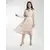 Poly Moss A line Skirt Suit - Beige