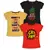 Cotton printed T shirts for girls (Pack of 3)