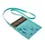 Hand-Painted Warli Art Green Cotton Blend Small Purse with Two Compartments