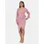 Power Sutra V-Neck Wrap Around Stretch Aftonklänning - Blush Pink