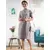 Power Sutra Floral Print Cotton High Neck Shift Dress - Brown