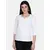 Power Sutra Cotton Split Neck Top - White