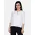 Power Sutra Cotton Wood Button Detail Top - White