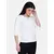 Power Sutra Cotton Split Neck Top - White