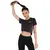 Long back crop top black and steel