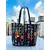 Fyaril Multicolor Cotton Double Compartment Tote Bag 13x11.5