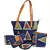 Fyaril Women's 5-Piece Blue Cotton Bohemian Handbag Set