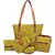 Fyaril Yellow Cotton Bohemian Handbag - 5 Piece Combo Set