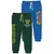 Minicult Cotton Track Pants with Graphic Prints and Pockets (Green and Blue) (Pack of 2)