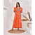 The Saffron Saga Solid Half Sleeves Pure Cotton Nighty Rust Orange - S