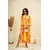 Yellow Pink Kaftan Style Shirt Dress