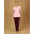 Pink Solid Batwing Sleeve Top