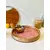 Pink color handmade round shape tray