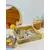 Floral print handmade wooden tray