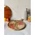 Floral print handmade wooden platter
