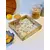 Ivory color floran print wooden tray