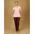 Pink Solid Batwing Sleeve Top