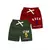 Minicult Cotton Boys Shorts with Pockets and Drawstring (Pack of 2)Red