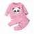 Minicult cotton Kids Coordinated sweatshirt and pant set with character print (PANDA PINK)(Pack of 1)