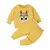 Conjunto de sudadera y pantalón coordinados para niños de algodón Minicult con estampado de personajes (ELK YELLOW) (paquete de 1)