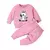 Conjunto de sudadera y pantalón coordinados para niños de algodón Minicult con estampado de personajes (ZEBRA PINK) (paquete de 1)