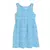 Minicult Cotton Girls Sleveless Dress with All Over Print Blue (Pack of 1)