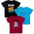 Minicult Cotton Boys Half Sleeve Kids Tshirt with Chest Print and Bright Colors Multicolor (Pack of 3)Maroon