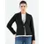 Black and white layerd structured blazer
