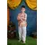 Orange & White Cotton Block Print Kurta Pyjama Set (3-4 Years)