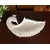 Morni Marble Petal Tray - 12 Inch White Peacock Shaped Serving Platter