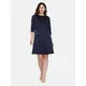 Power Sutra Poly Satin Skater Abendkleid - Marineblau
