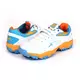 KD Vector Cricket-Schuhe CKT 200, weiß/orange, Gummi, Spikes, Cricket-, Hockey-, Sport-Stollen, für drinnen und draußen, Trek-Schuhe – UK 4