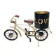 Antique Mini Cycle With Love Plant Holder (Black & Gold)