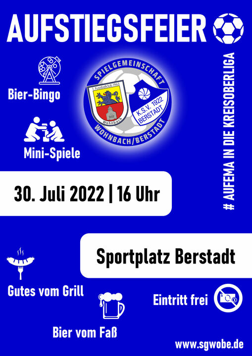 Aufstiegsfeier SG Wohnbach/Berstadt Wölfersheim