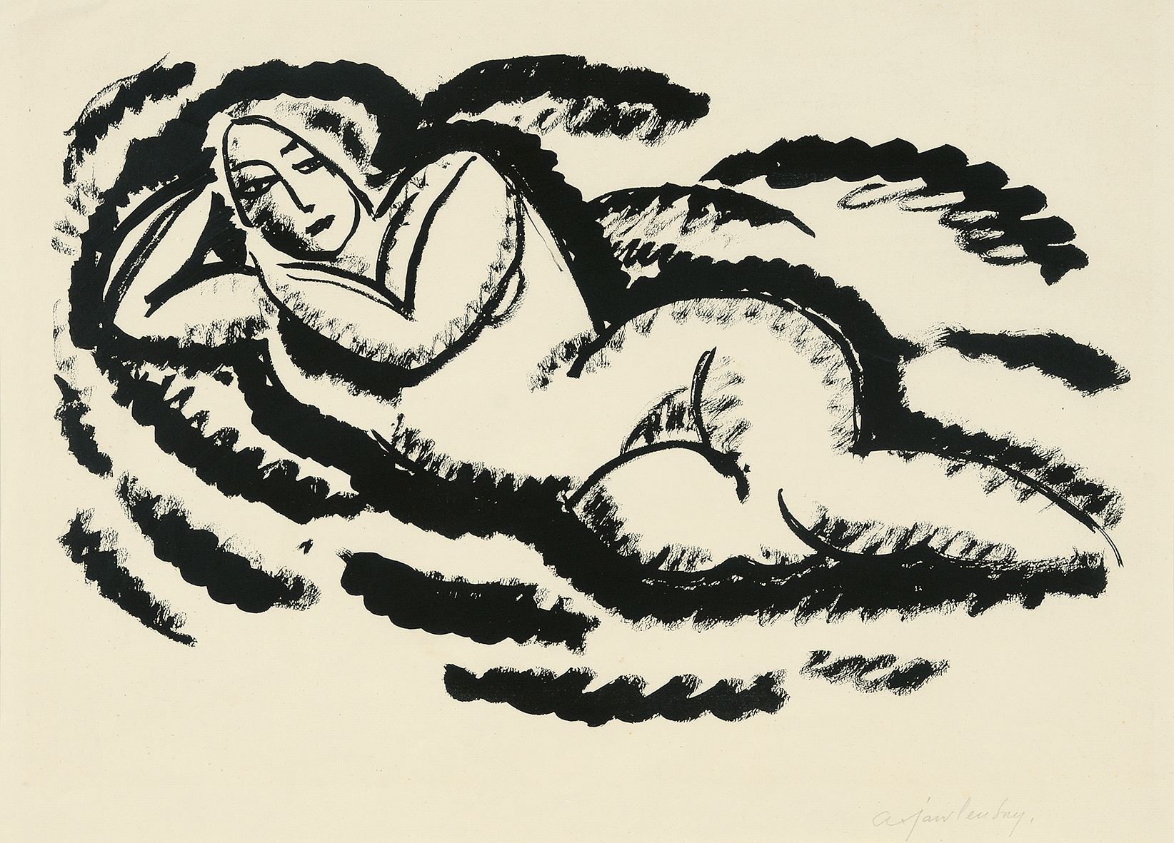 Alexej von Jawlensky, Reclining female nude III