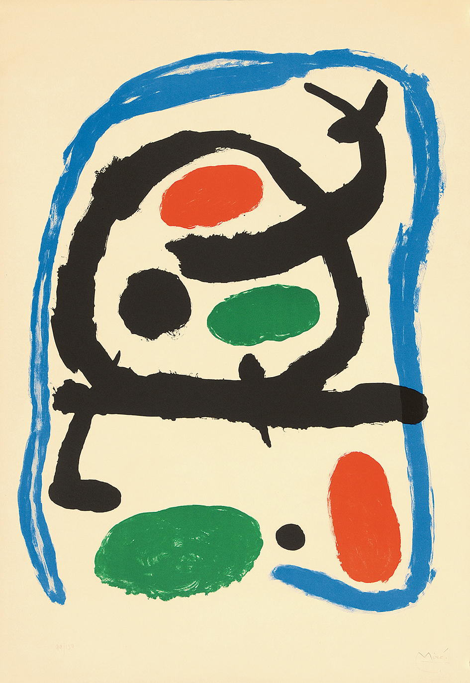 Joan Miró, Poster for the Miró Exposition at the 
"Musée National d'Art Moderne Paris", 
9th June - 4th November