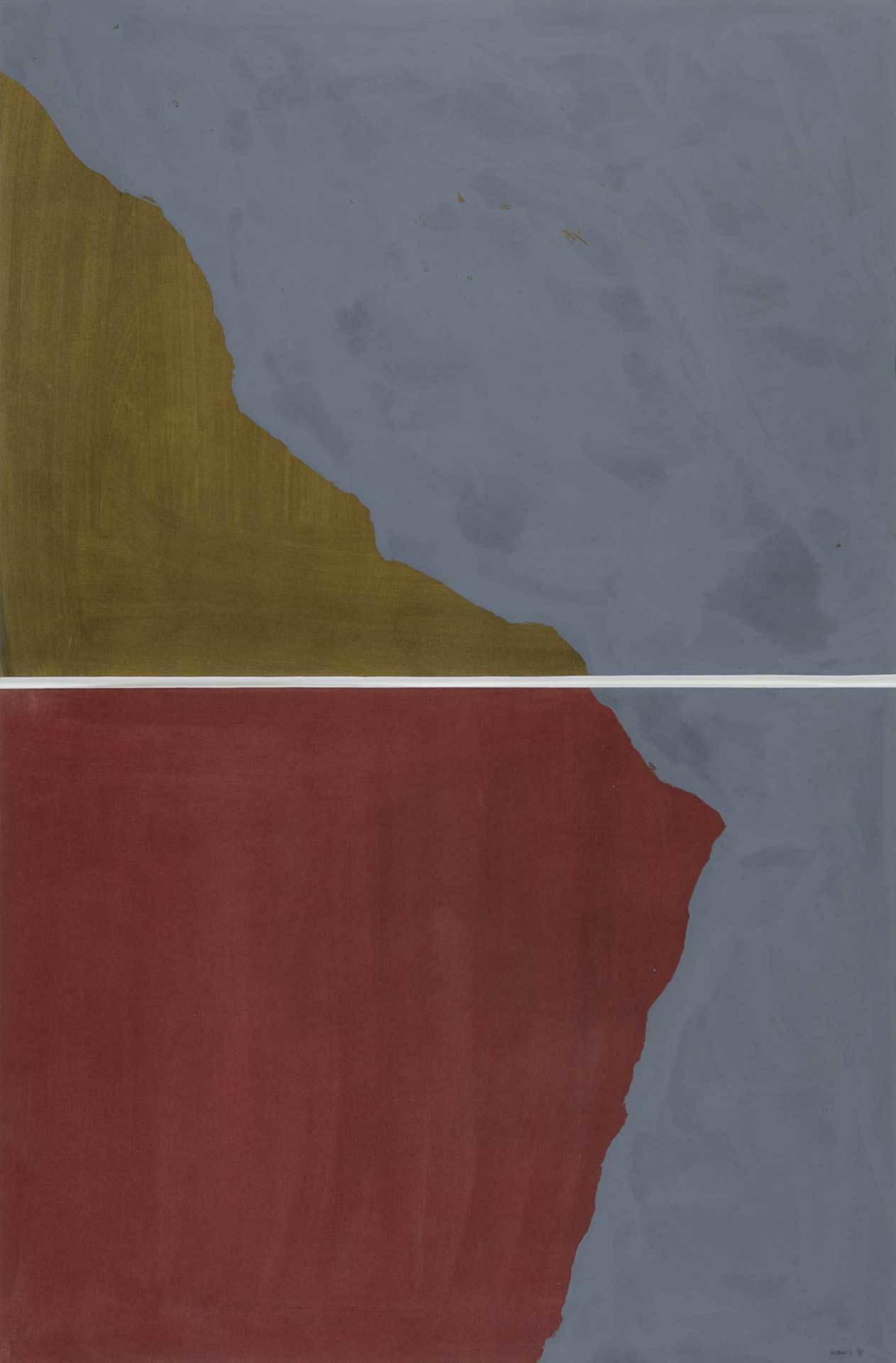 Sol LeWitt, Dyptich with Irregular Shapes on Two Different Colors