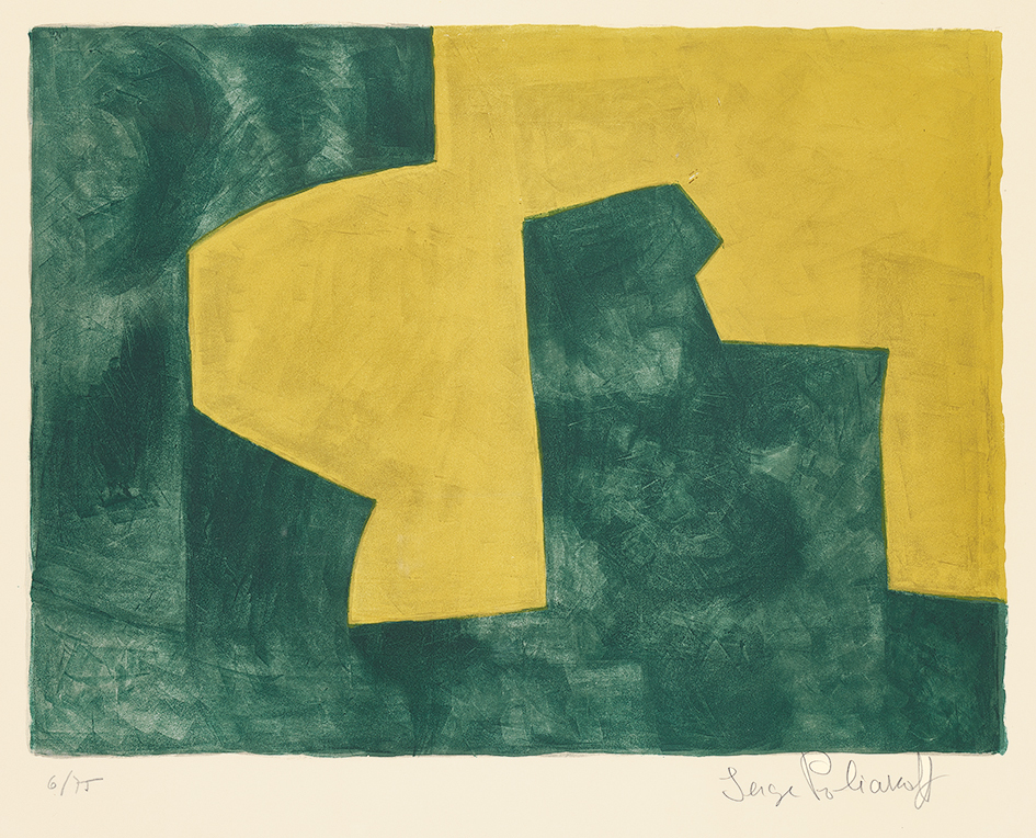 Poliakoff Serge, Composition verte et jaune, from "10 Lithographies"