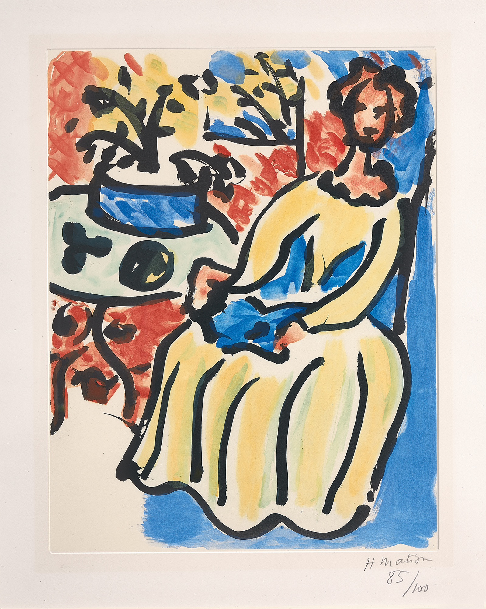 Matisse Henri, Marie-José en robe jaune